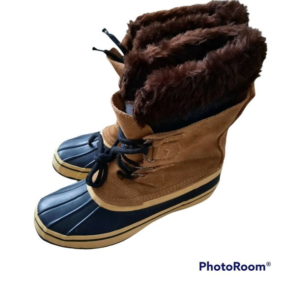 Sorrel Caribou Snow Boot Women’s Size 6 Brown Leather Felted Lace Up - Picture 3 of 4